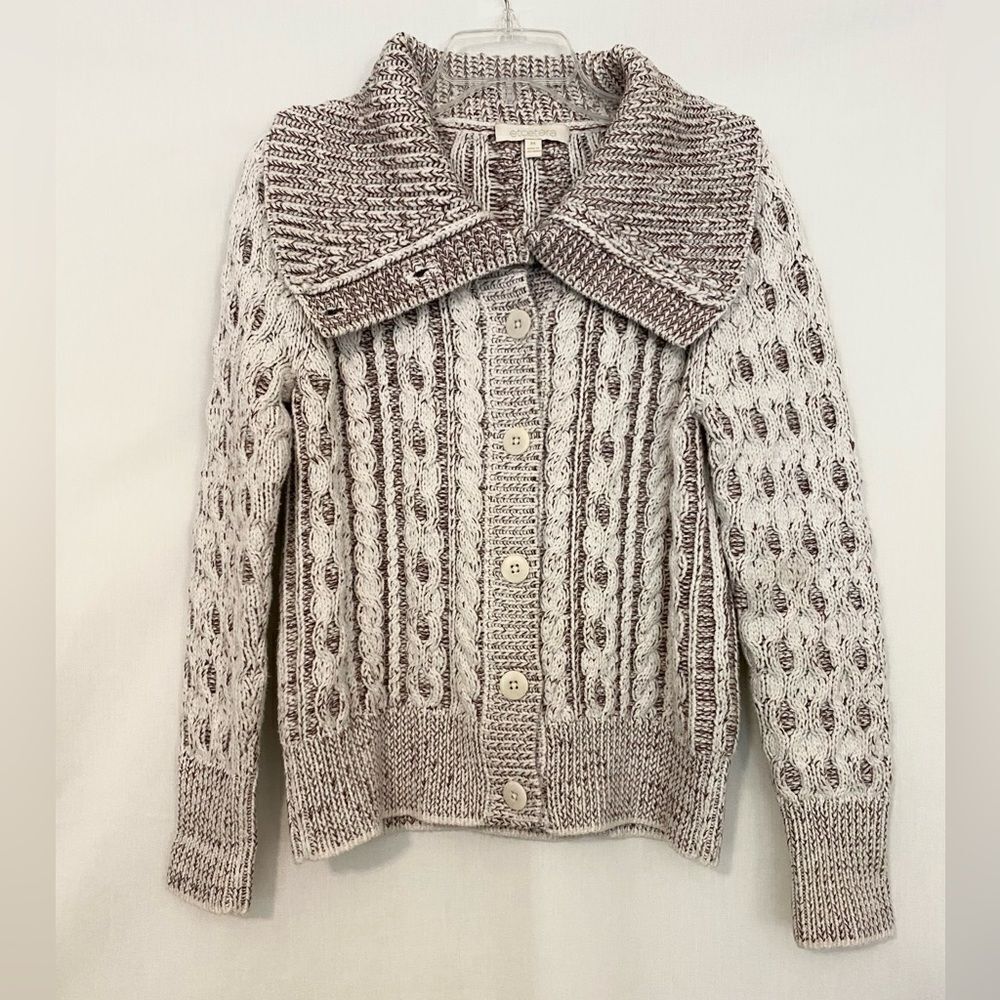 Etcetera purple and off-white Sweater / Cardigan size M